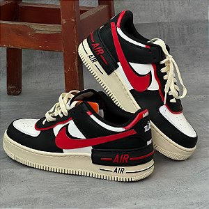 NIKE AF1 SHADOW (PRETO/VERMELHO)