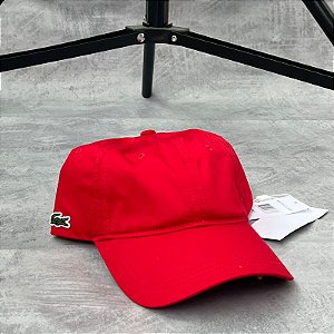 BONÉ LACOSTE GABARDINE VERMELHO