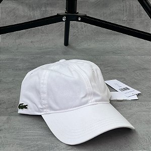 BONÉ LACOSTE GABARDINE BRANCO