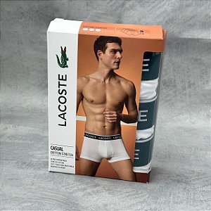KIT CUECA LACOSTE (CASUAL BRANCA)