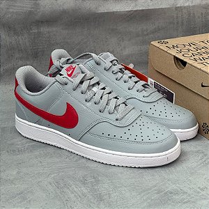 NIKE COURT VISION LO NN ( CINZA/VERMELHO)