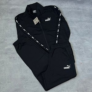 CONJUNTO PUMA FAIXA PRETO(TRACKSUIT)
