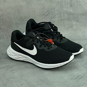 TENIS NIKE REVOLUTION 6 NN (PRETO/BRANCO)