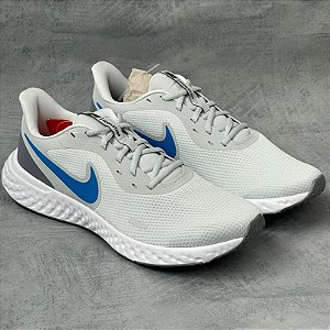 TENIS NIKE REVOLUTION 6 NN (CINZA-AZUL)