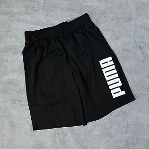 BERMUDA PUMA LETREIRO TAC TEL (PRETO)