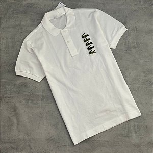 POLO LACOSTE CROCO PATCH´S (BRANCA)