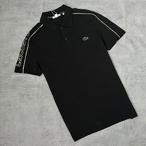 Polo Lacoste Movement Slim (PRETO-VERDE)