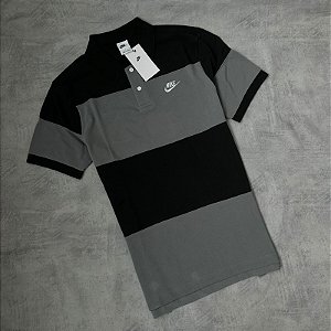 CAMISETA POLO NIKE SPORTWEAR (CINZA\PRETO)