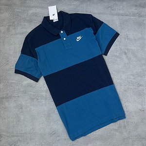 Polo Nike Sportwear azul marinho - listrada