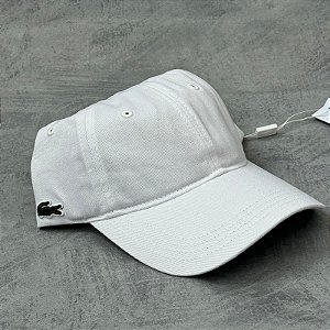 BONÉ LACOSTE GABARDINE BRANCO  (FITA DE PANO)