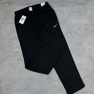 Calça nike mini Swoosh - Preta corte reto