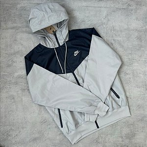 Jaqueta Nike Windrunner - cinza/azul