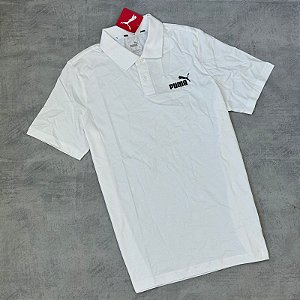 Camisa Puma Ess Jersey Polo - branco+preto