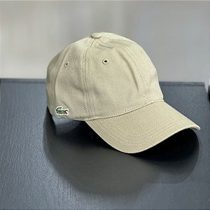 Boné lacoste gabardine fita de pano -bege