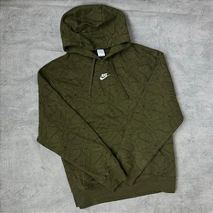 MOLETOM Nike Swoosh Hoodie All Olive Green