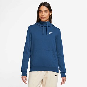 Blusão Nike Sportswear Club Fleece Feminino - Azul