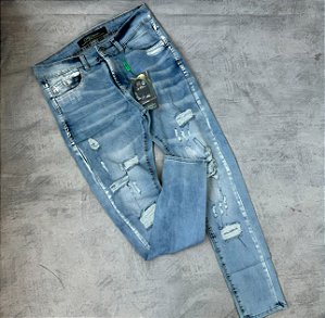 Calça jeans Skinny destroyer Sky- 9122