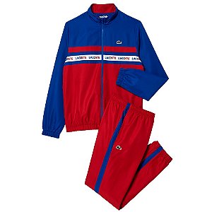 Conjunto Lacoste Sport - Azul + Vermelho