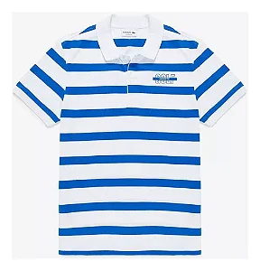 Camisa Polo Lacoste Masculina Listrada Com Estampa Golf DH4611-23-JIJ
