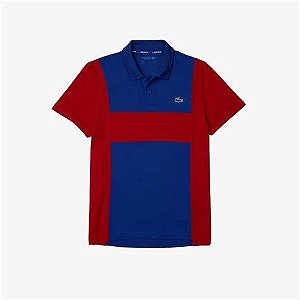 Camisa Polo Lacoste Sport DH6933 - Azul+Vermelho