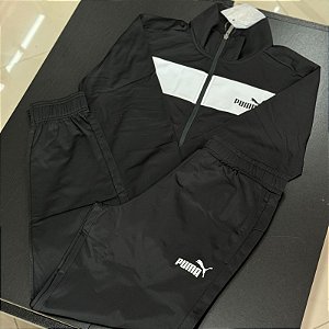 Conjunto Puma Track Preto+branco - 845844-01
