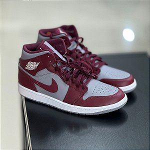 Jordan 1 Mid Cherrywood Red Men's - DQ8426-615