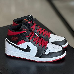 Jordan 1 Mid Gym Red Black Toe Men's - DQ8426-106