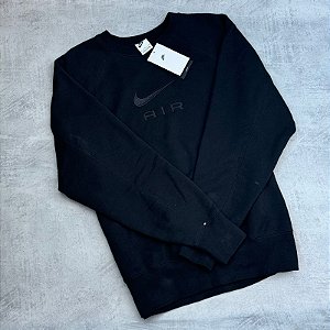 Moletom Nike Sportswear Air Men's French Terry Crew Preto -DV9829-010