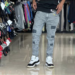 Calça Jeans Mescla Cinza 9293