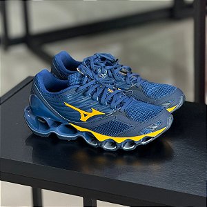Tênis Mizuno Wave Prophecy 13-S AZUL-LARANJA