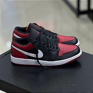 TENIS AIR JORDAN 1 LOW 553558-066 BLACK-RED
