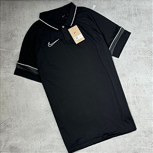 Camisa Polo Nike Dri-fit Academy Preto+Chumbo - CW6104-014