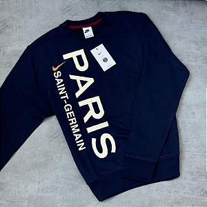 Moletom NIKExPSG french Azul Marinho