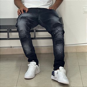 Calça Skinny Premium Patch Tintas 9353