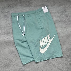 Bermuda Moletom NIke Icon - verde agua