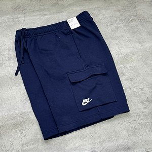 Bermuda Nike Sportwear Moletom (Azul Marinho )