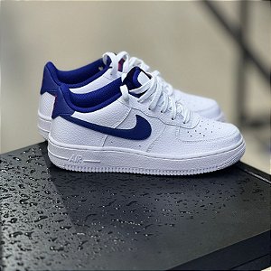 Tênis Nike Air Force 1- Branco e Azul