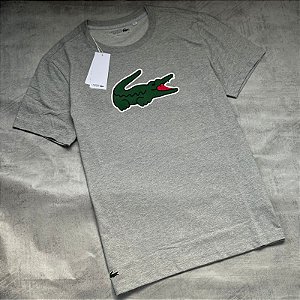 Camiseta Lacoste Sport Big Croco Vintage-Cinza