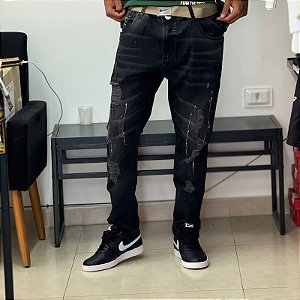 Calça Jeans Brow Jeans Efeito Marmorato