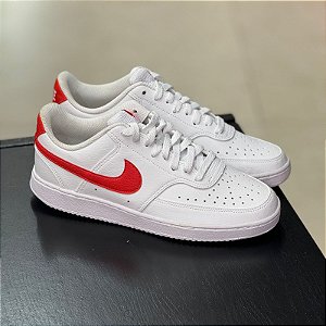 Tênis Nike Court Vision Low Next Nature Branco+vermelho
