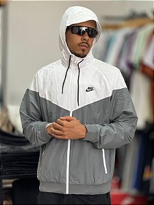Jaqueta Nike Windrunner Cinza + Branco - 727324-084