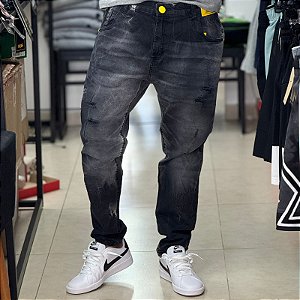 Calça Brow Jeans Efeito Marmorizado -