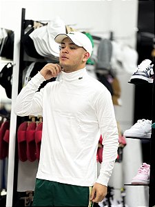 Manga Longa Lacoste Gola Alta UH0223 Branca