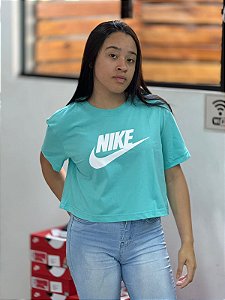 Camiseta Nike Cropped Feminina - esmeralda