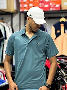 Camisa Polo Lacoste Regular Fit Sport-  Azul Ciano