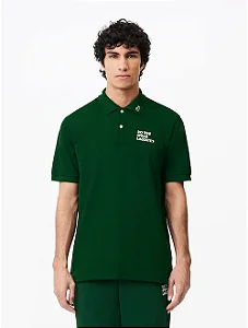 Camisa Polo Lacoste "DO YOU SPEAK LACOSTE?"- Verde