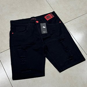 Bermuda jeans - Preto
