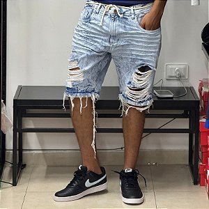 Bermuda jeans - clara com rasgos