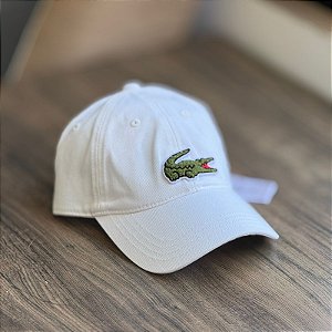 Boné Lacoste Big Croc 2024- branco