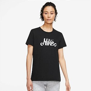 Camiseta Nike Dfct Tee Nike - feminino - preto e branco